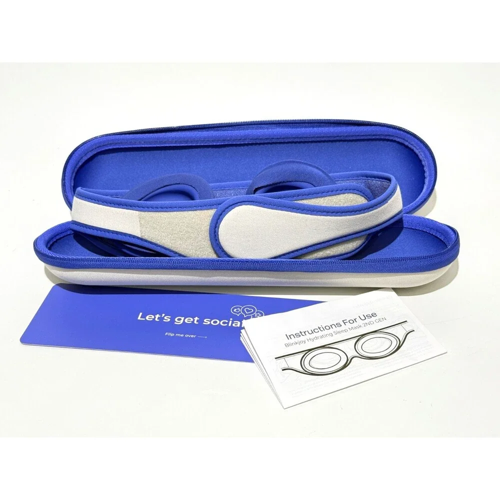Blinkjoy Hydrating Sleep Mask 2nd Gen Dry Eye Night Mask w/ Case & Box